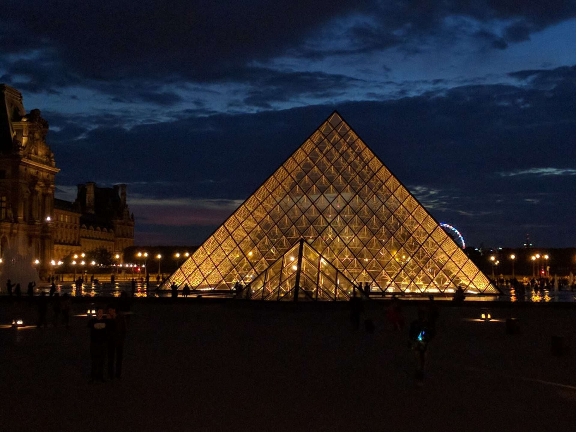 Louvre Night Entrance
